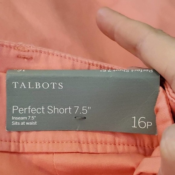 TALBOTS perfect‎ shorts 7.5 inch dusty peachy Pink 16P new!!! - Picture 4 of 4